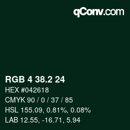 カラーコード: RGB 4 38.2 24 | qconv.com