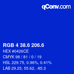 カラーコード: RGB 4 38.6 206.6 | qconv.com