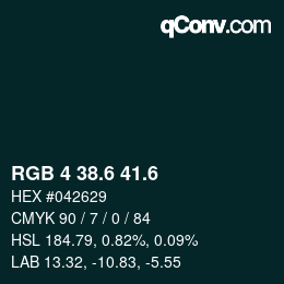 カラーコード: RGB 4 38.6 41.6 | qconv.com