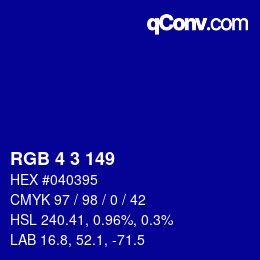 Color code: RGB 4 3 149 | qconv.com