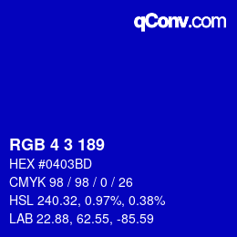 Color code: RGB 4 3 189 | qconv.com