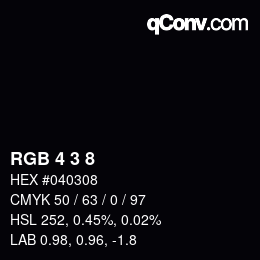 Color code: RGB 4 3 8 | qconv.com