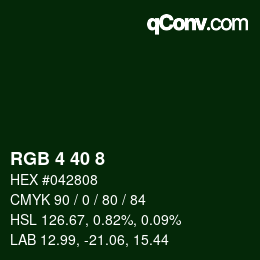 Color code: RGB 4 40 8 | qconv.com