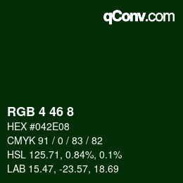 Color code: RGB 4 46 8 | qconv.com