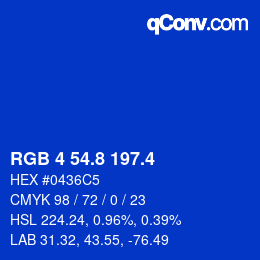 カラーコード: RGB 4 54.8 197.4 | qconv.com