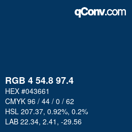 カラーコード: RGB 4 54.8 97.4 | qconv.com