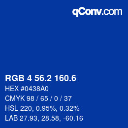 カラーコード: RGB 4 56.2 160.6 | qconv.com