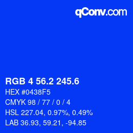 カラーコード: RGB 4 56.2 245.6 | qconv.com
