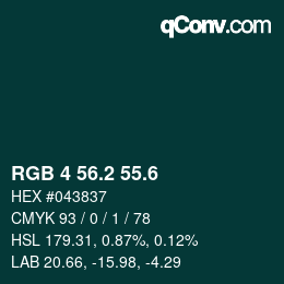 カラーコード: RGB 4 56.2 55.6 | qconv.com