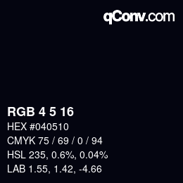 Color code: RGB 4 5 16 | qconv.com