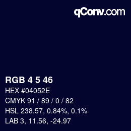 Color code: RGB 4 5 46 | qconv.com