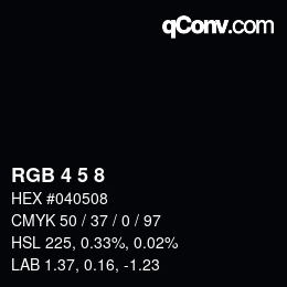 カラーコード: RGB 4 5 8 | qconv.com