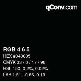カラーコード: RGB 4 6 5 | qconv.com