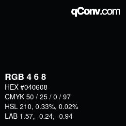カラーコード: RGB 4 6 8 | qconv.com