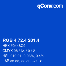 カラーコード: RGB 4 72.4 201.4 | qconv.com