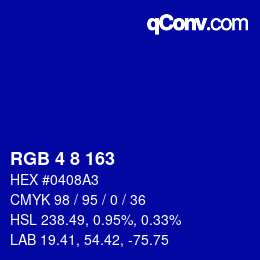 Color code: RGB 4 8 163 | qconv.com