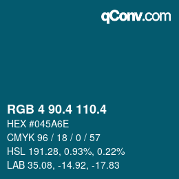 カラーコード: RGB 4 90.4 110.4 | qconv.com