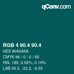 カラーコード: RGB 4 90.4 90.4 | qconv.com