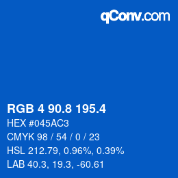 カラーコード: RGB 4 90.8 195.4 | qconv.com
