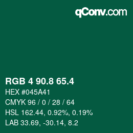 カラーコード: RGB 4 90.8 65.4 | qconv.com