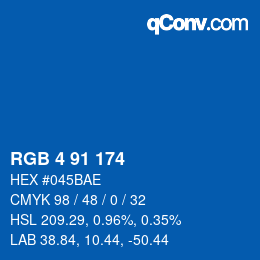 Color code: RGB 4 91 174 | qconv.com