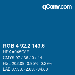 カラーコード: RGB 4 92.2 143.6 | qconv.com