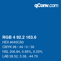 カラーコード: RGB 4 92.2 163.6 | qconv.com