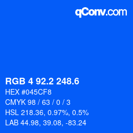 カラーコード: RGB 4 92.2 248.6 | qconv.com