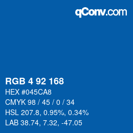 Color code: RGB 4 92 168 | qconv.com