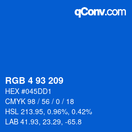 Color code: RGB 4 93 209 | qconv.com