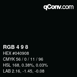 カラーコード: RGB 4 9 8 | qconv.com