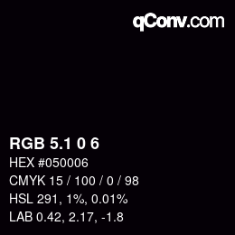 カラーコード: RGB 5.1 0 6 | qconv.com