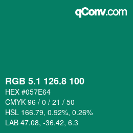 カラーコード: RGB 5.1 126.8 100 | qconv.com