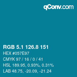 Color code: RGB 5.1 126.8 151 | qconv.com