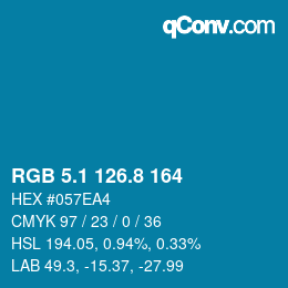 Color code: RGB 5.1 126.8 164 | qconv.com