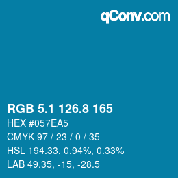 Color code: RGB 5.1 126.8 165 | qconv.com