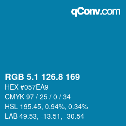 Color code: RGB 5.1 126.8 169 | qconv.com