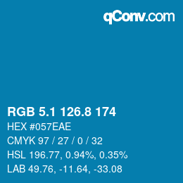 Color code: RGB 5.1 126.8 174 | qconv.com