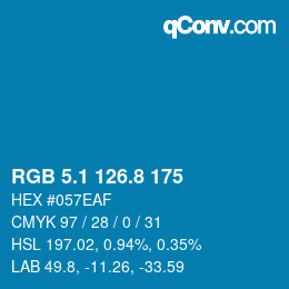 Color code: RGB 5.1 126.8 175 | qconv.com