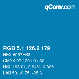 Color code: RGB 5.1 126.8 179 | qconv.com