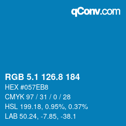 Color code: RGB 5.1 126.8 184 | qconv.com