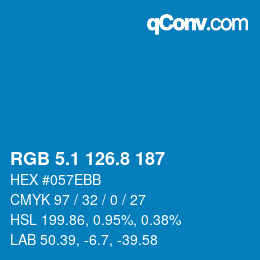 カラーコード: RGB 5.1 126.8 187 | qconv.com