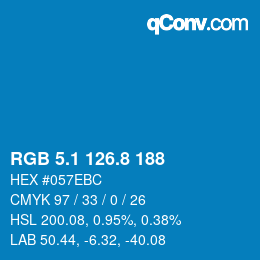 Color code: RGB 5.1 126.8 188 | qconv.com