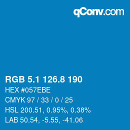 Color code: RGB 5.1 126.8 190 | qconv.com