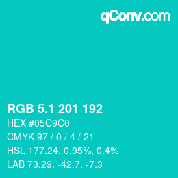 カラーコード: RGB 5.1 201 192 | qconv.com