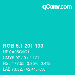 カラーコード: RGB 5.1 201 193 | qconv.com