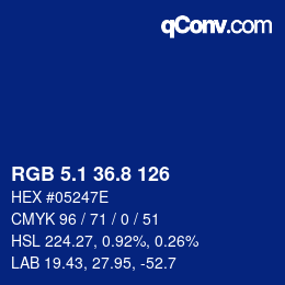 Color code: RGB 5.1 36.8 126 | qconv.com