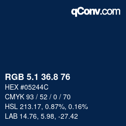 Color code: RGB 5.1 36.8 76 | qconv.com