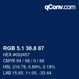 Color code: RGB 5.1 36.8 87 | qconv.com