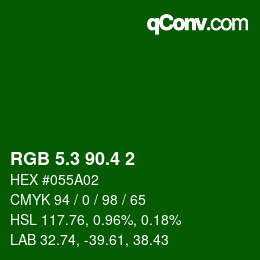 カラーコード: RGB 5.3 90.4 2 | qconv.com